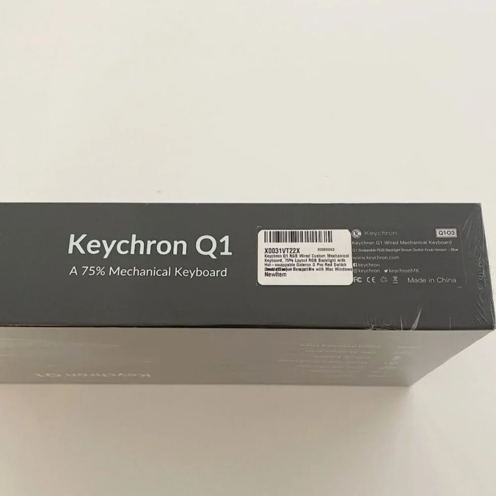 Keychron Q1 Wired Custom 75% Mechanical Keyboard Knob Version 2 NEW Sealed Box